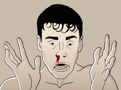 Bloodsport 80s animation blood boxing characterdesign design gif hand drawn illustration loop motion we are royae we are royae