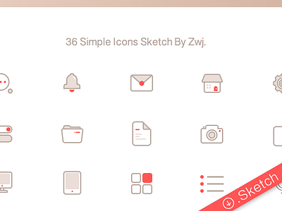 36 Simple icons