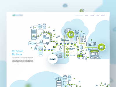 Lean Management design illustration site ui web