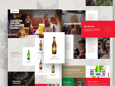 Van Pur beer design red ui ux web