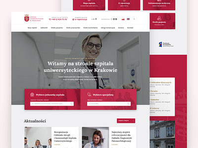 The University Hospital in Cracow design doctor health hospital medical ui university web