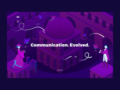 Communication Evolved | Carrier Pigeon illustration visual identity