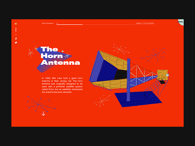 The Horn Antenna illustration visual identity website ui