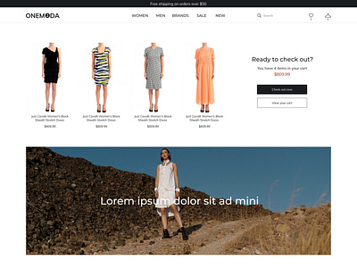Onemoda - Multi-brand clothing eCommerce website in the USA design ecommerce ecommercedevelopment ui ux webdesign webdevelopment websitedevelopment