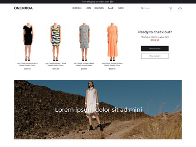 Onemoda - Multi-brand clothing eCommerce website in the USA