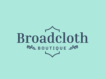 Broadcloth Boutique boutique brand company icon logo tipography women