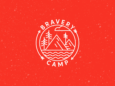 Bravery Camp bravery camp design element icon logo red