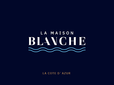 La Maison Blanche blanche brand hotel icon logo tipography villa