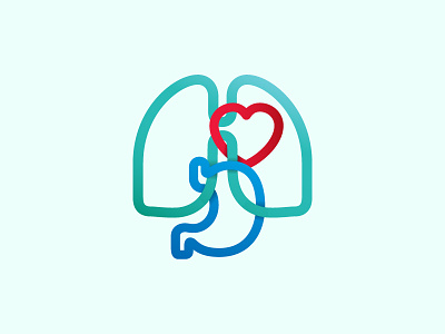 Medical Symposium Icon heart icon lungs medical minimal
