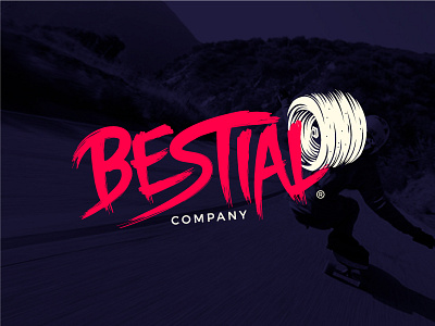 Bestial Company bestial branding design lettering logo longboard skate