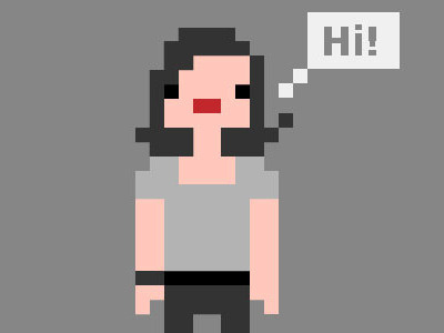 Vector Pixel Portrait