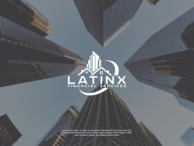 Latinx Financial Services Company Logo branding building design flat graphic design home icon illustrator logo logo design real real eastate ui vector