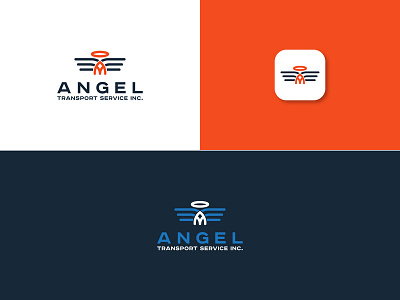 Angel + Transport + Letter A Logo