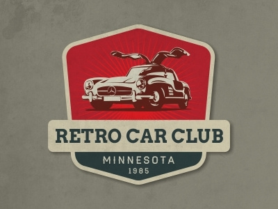 Retro Car Logo auto automotive car classic club mercedes old renovation retro show vintage