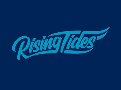Rising Tides2 band brand club logo marine music ocean retro rising rock sea tide wave
