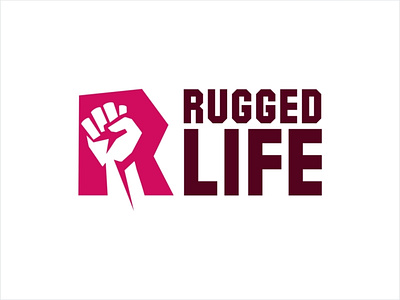 Rugged Life ability fist life logo might power rehabilitation resistance rugged