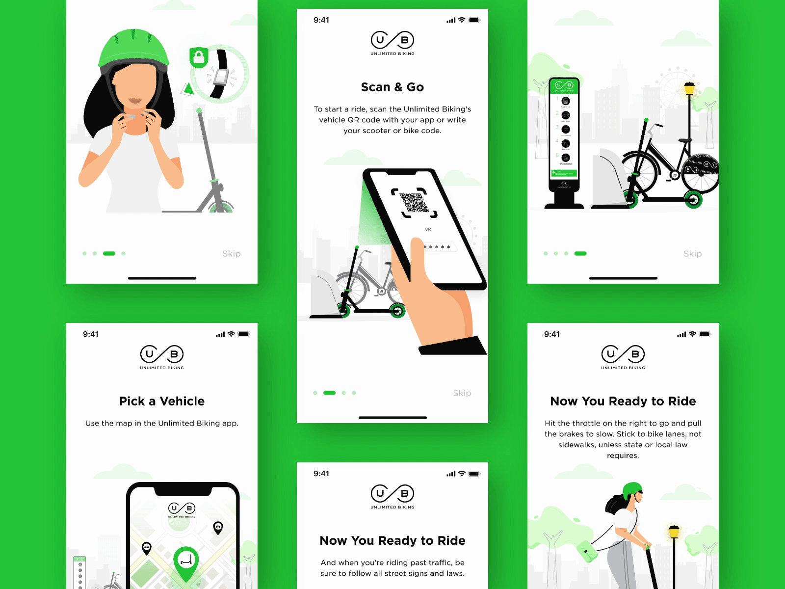 Micromobility Onboarding Screens