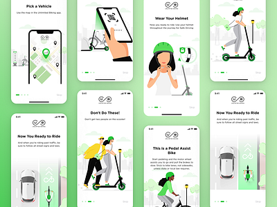 Micromobility Onboarding Screens