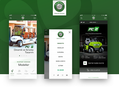 Mobile Screen Design app application design golfcart green mobile ui ux