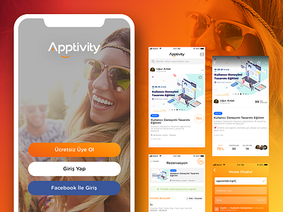 Apptivity android app application design ios mobile app mobile app design ui ux