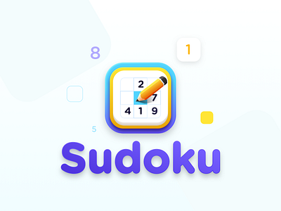 Sudoku Game Logo android app blue design game game design game ui ios logo mobile mobile app mobile app design mobile ui purple sudoku ui ux