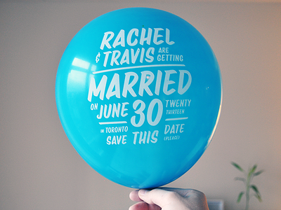 Save The Date balloon invitation save the date wedding