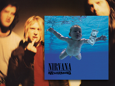 Nirvana Nevermind album cover art direction design for music graphic design