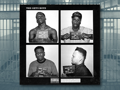 The Ghetto Boys album cover art direction design for music graphic design