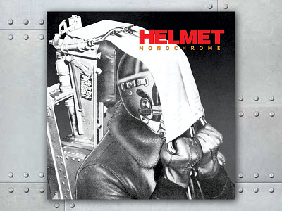 Helmet Monochrome album cover art direction design for music graphic design