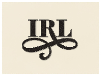IRL Logo/Type art direction branding design design for music logo typography vector
