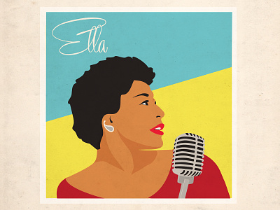 Ella Fitzgerald illustraton art direction branding design design for music graphic design illistration illustration style guide style guide design vector