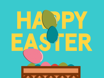 Happy Easter animation bouncing eggs easter eastersunday eggs gif happyeaster motion design motion graphics