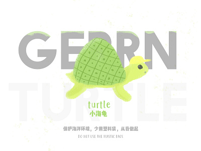 green turtle branding design illustration