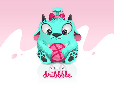 Hello Dribbble design illustration vector