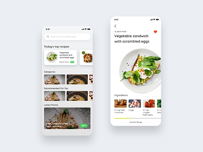 Recipe App - Design Exploration by Muhammad Sarwani on Dribbble