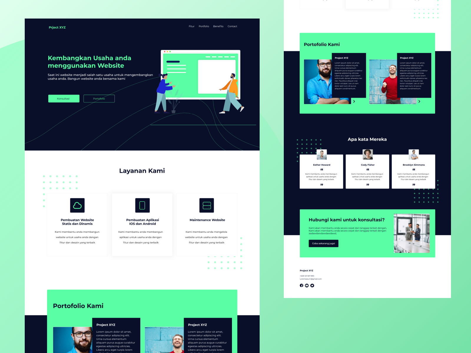 Website Portfolio - Landing Page by Ayyathullah Ahmad on Dribbble