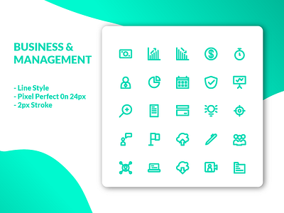 Business & Management Icon Set bussines design digital logo finance graphic graphic design icon iconset illustration logo management ui