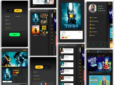 Iptv app design ui ux