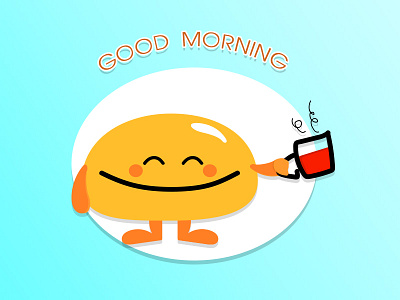 GOOD MORNING character cute design illustration vector