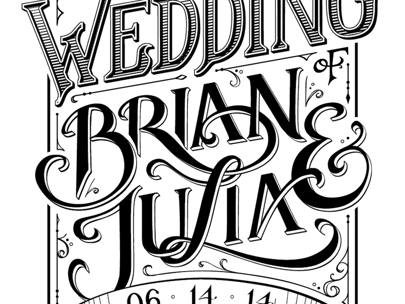 Save the Date lettering lettering typography illustrator wedding invitation save the date stamp black and white hand-lettering vector