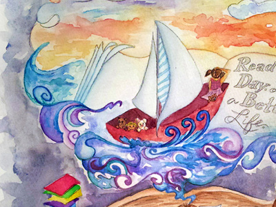 Scholastic illustrators contest entry childrens drawing illustration paint sail scholastic watercolor