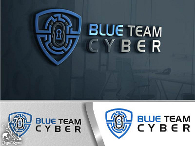 Blue Team Cyber blue brand cyber cybersecurity logo security team