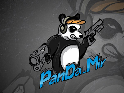Panda Gaming animal art bamboo cartoon character design drawing game graphic illustration panda vector