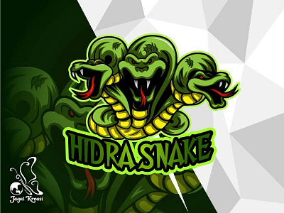 Hidra Snake animal art artwork danger design drawing esport graphic greek hydra illustration legend logo magic monster mystical mythology reptile snake vector