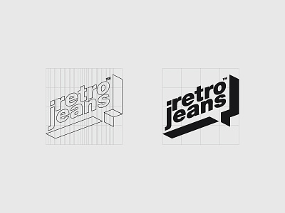 retro jeans TM Logo Design 1 brand branding design identity logo logotype type typo typography