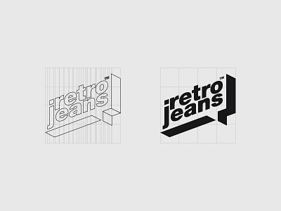 retro jeans TM Logo Design 1