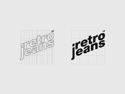 retro jeans TM Logo Design 2 brand branding design identity logo logotype type typo typography