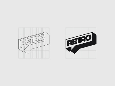 RETRO TM Logo Design brand branding design icon identity logo