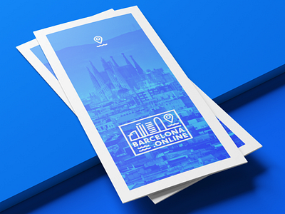 Barcelona.online logo design leaflet | AK design leaflet logo branding