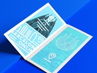 Barcelona.online logo design leaflet || AK branding logo design graphic